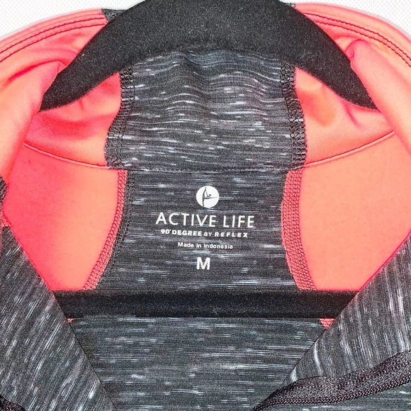 ACTIVE LIFE 90 Degree by Reflex 1/4 Zip Compression Top M - Picture 5 of 8